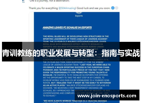 青训教练的职业发展与转型：指南与实战